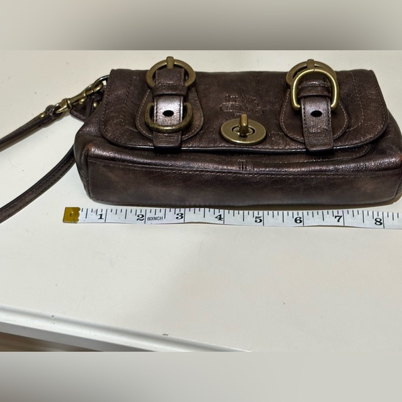 Coach Legacy Metallic Wristlet - Picture 8 of 10